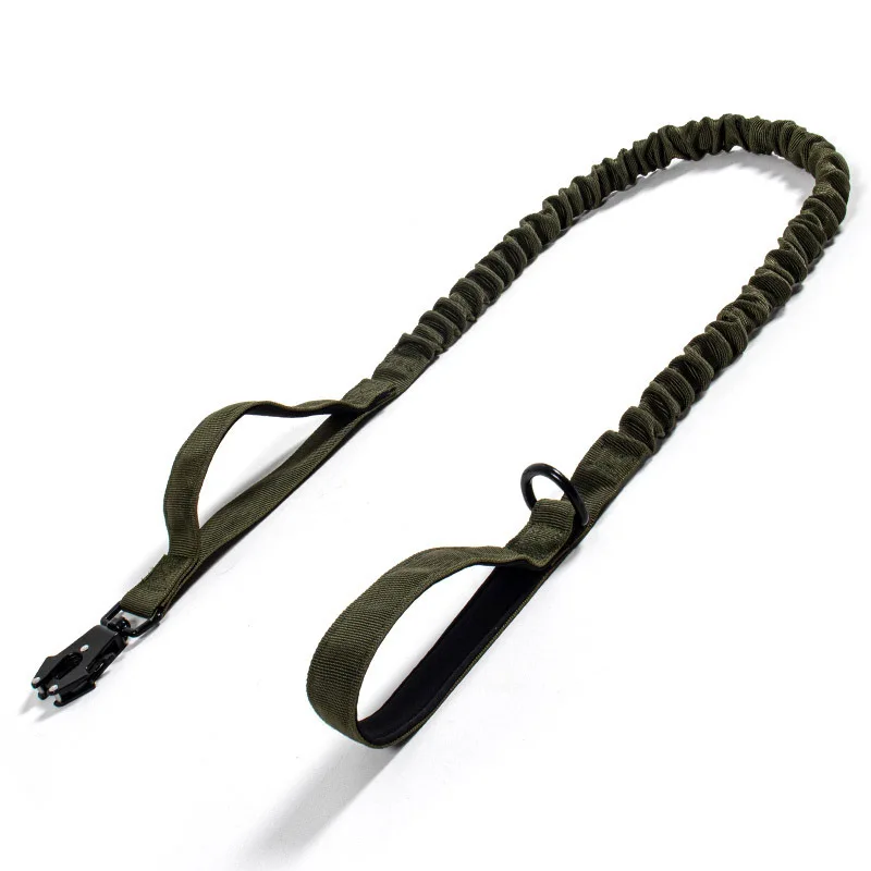 Pet Products Dog Buckle Breath Ability Nylon Collar Traction Rope Adjustable Military Pets Collars with Handle Training Walking