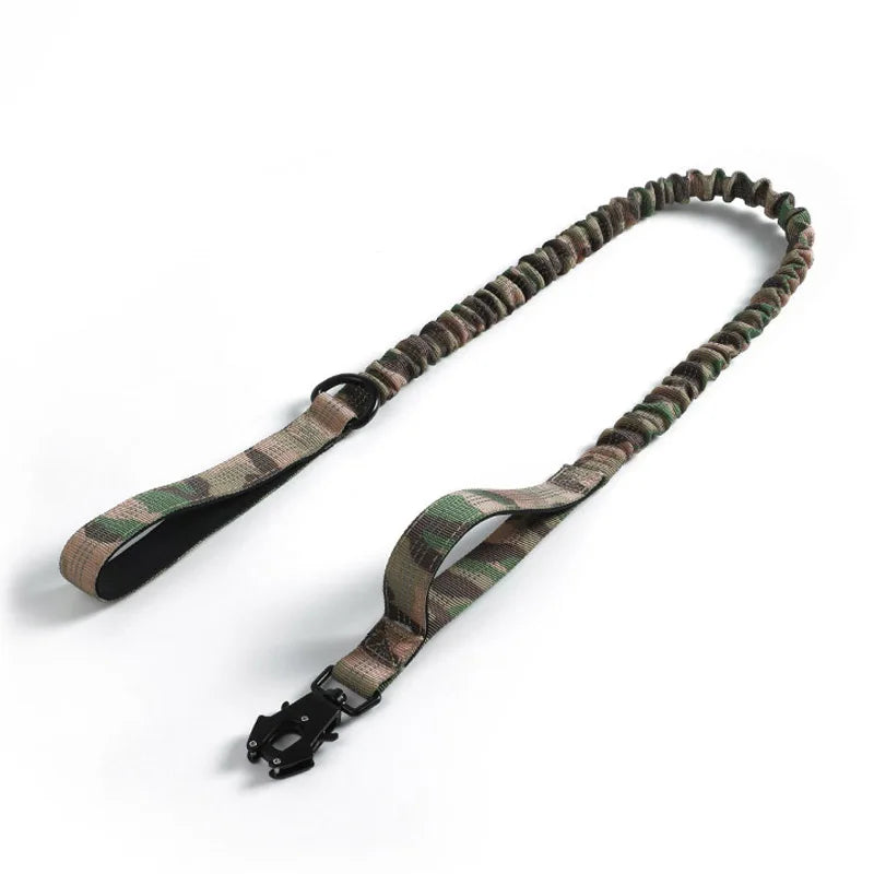 Pet Products Dog Buckle Breath Ability Nylon Collar Traction Rope Adjustable Military Pets Collars with Handle Training Walking