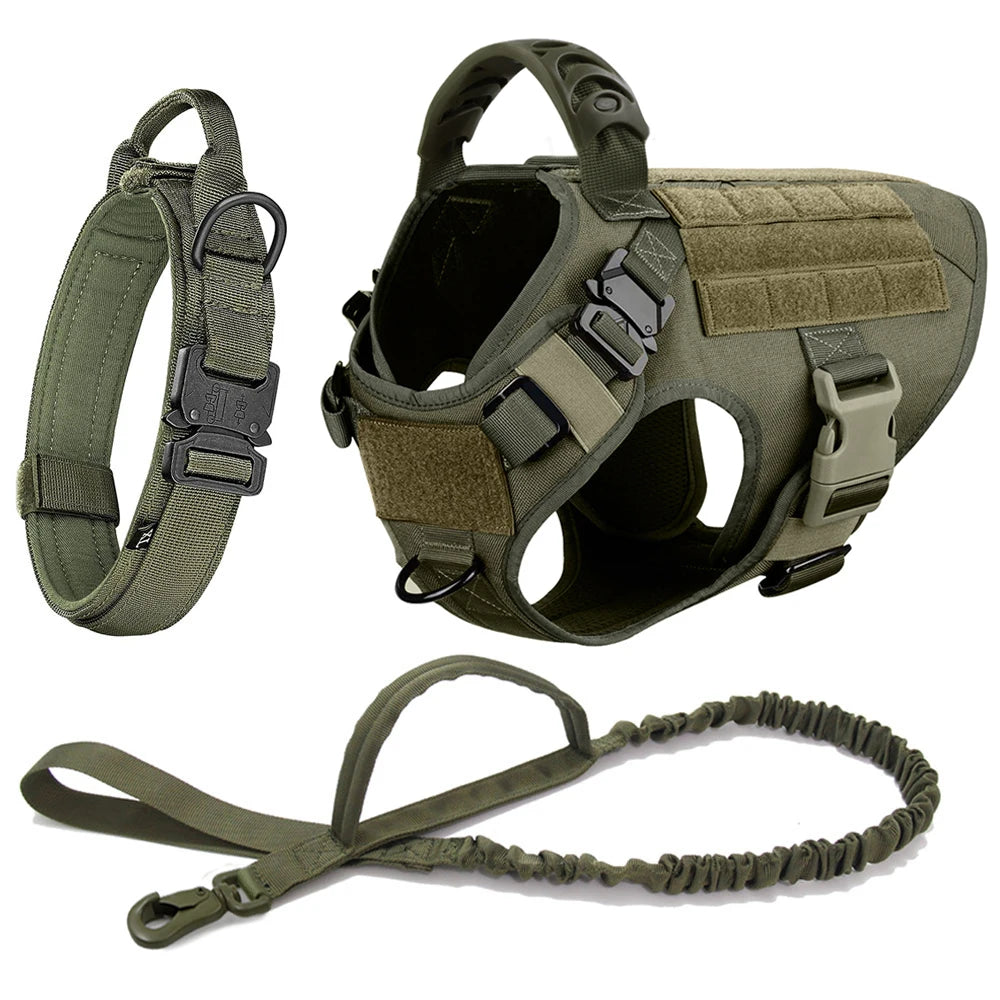 Large Dog Harness Collar Leash Bags Pet German Shepherd Training Walking Vest Dog Harnesses for Medium Large Dogs Accessories