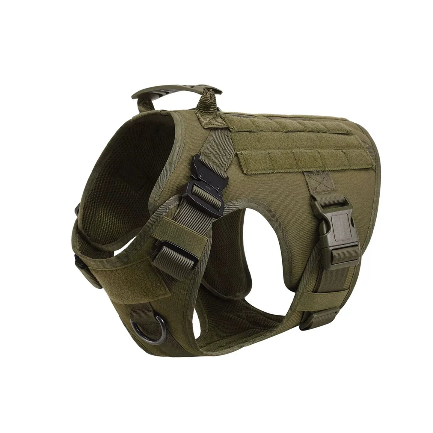 Military Dog Pink Harness for Large Medium Dogs German Shepherd Harness Collar Leash Set Adjustable Pet Tactical Training Vest