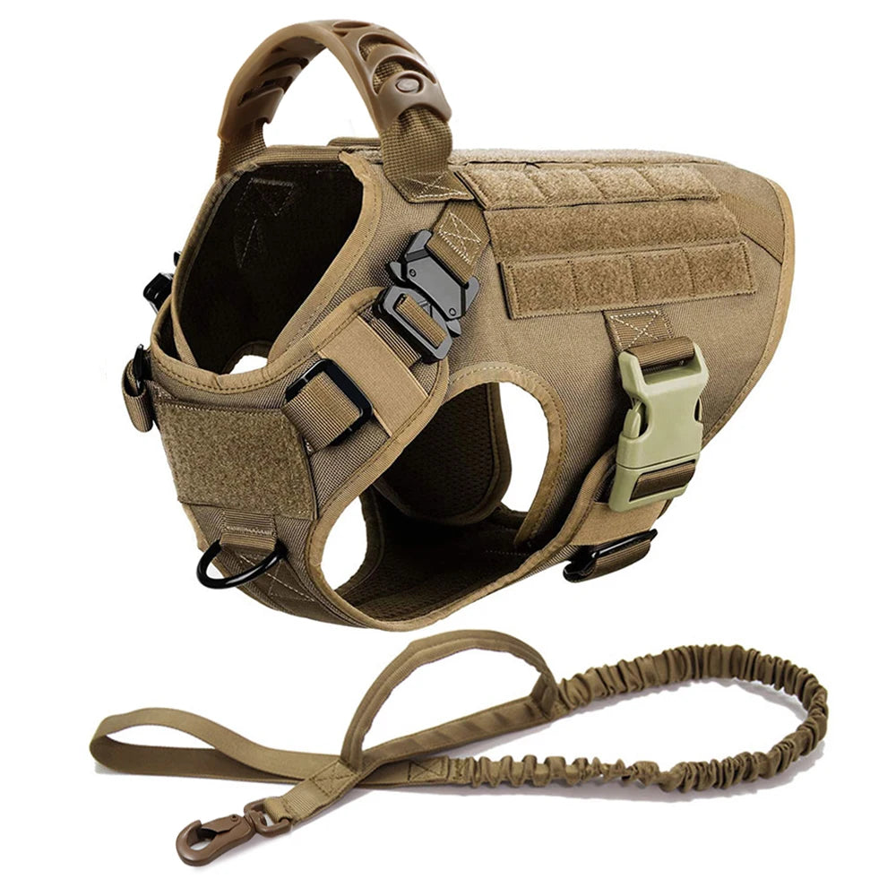 Large Dog Harness Collar Leash Bags Pet German Shepherd Training Walking Vest Dog Harnesses for Medium Large Dogs Accessories
