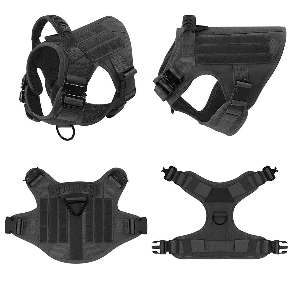 Large Dog Harness Collar Leash Bags Pet German Shepherd Training Walking Vest Dog Harnesses for Medium Large Dogs Accessories