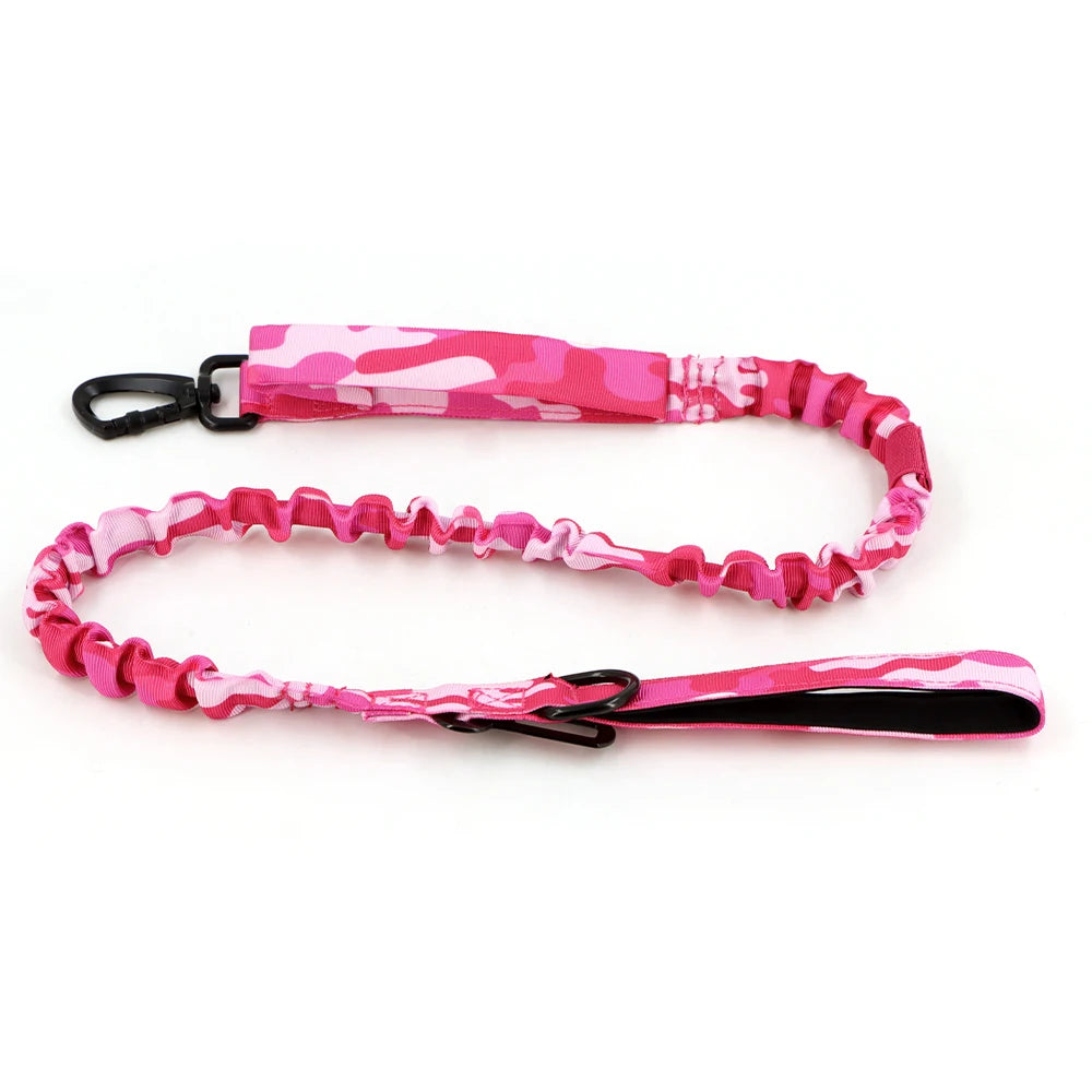 Military Dog Pink Harness for Large Medium Dogs German Shepherd Harness Collar Leash Set Adjustable Pet Tactical Training Vest